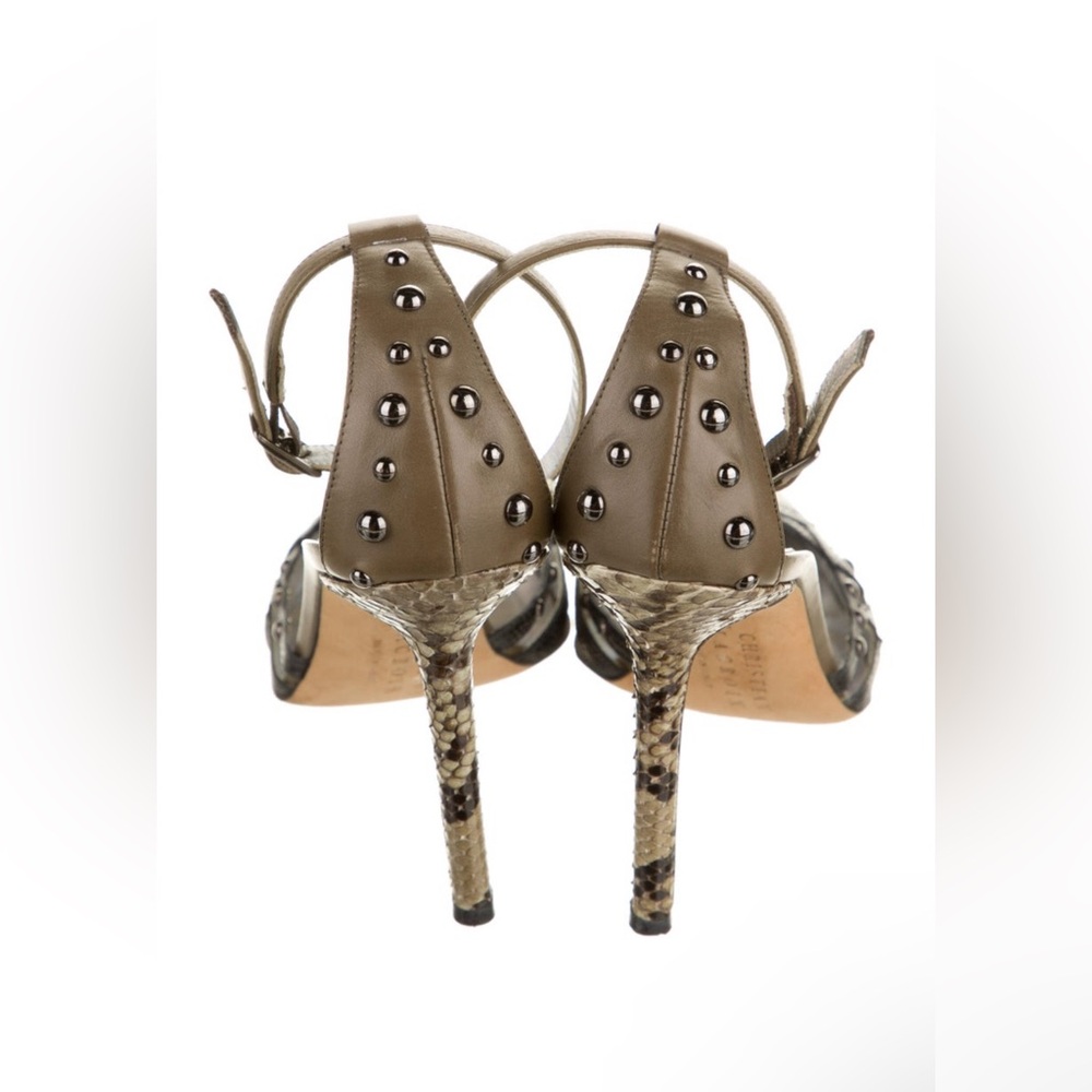 Christian Lacroix Snakeskin Studded Accents Pumps in good condition. - Picture 4 of 5